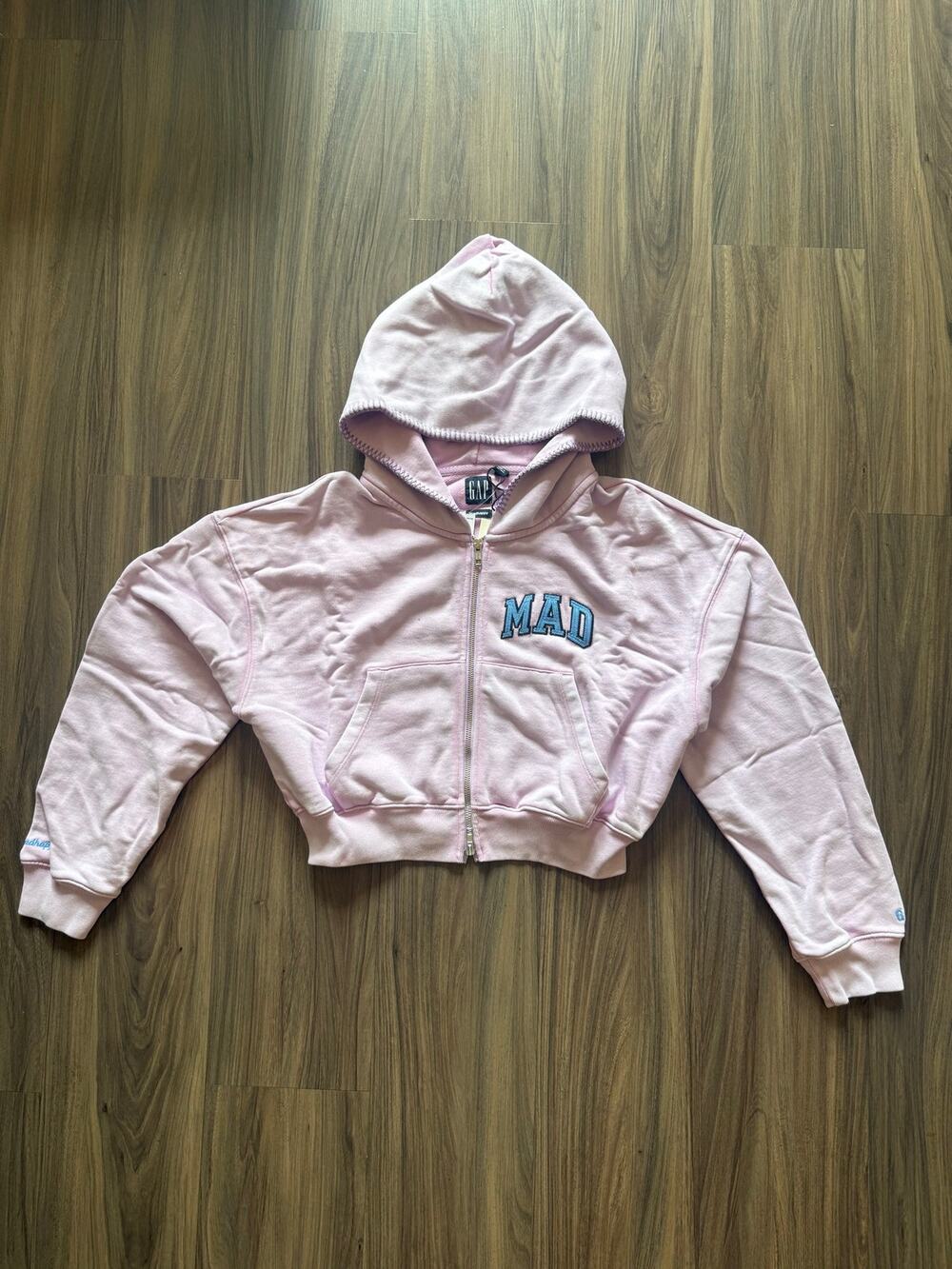 GAP x Madhappy Cropped Zip Hoodie Purple Lavender Size M NWT